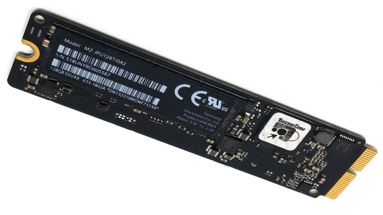 13" Apple Macbook Air A1466 128GB SSD Pcie 2013 2014 2015 2017 MZ-JPU128T/0A2  