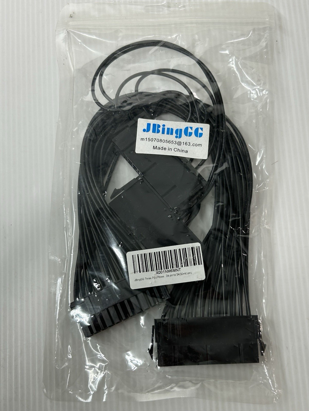 JBingGG Three PSU Power Cord 24 Pin To 24(20+4) Pin