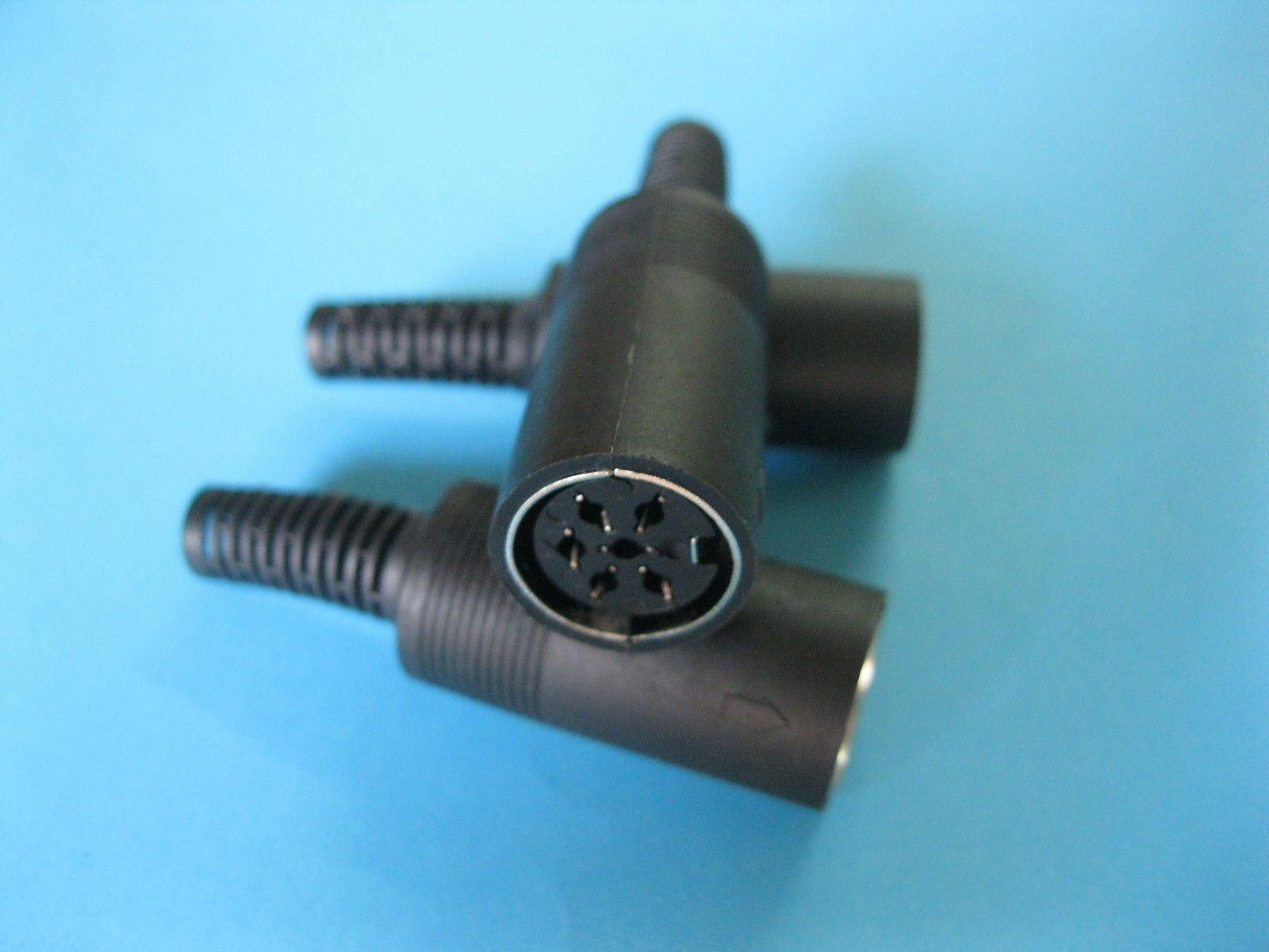24 pcs Standard DIN Jack 6 Pin Female Connector with Plastic Handle New