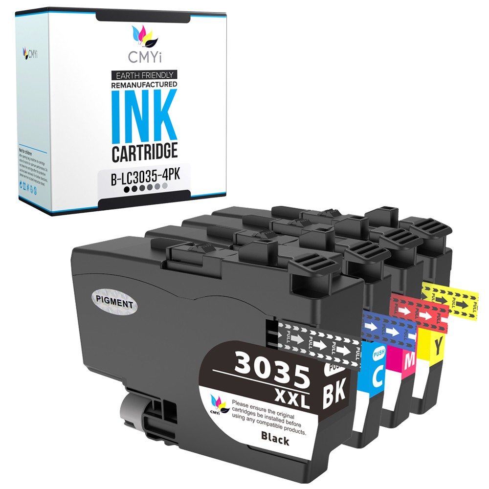 4-Pack Compatible CMYi LC3035 Ink Cartridges Combo fits Brother MFC-J815DW XL