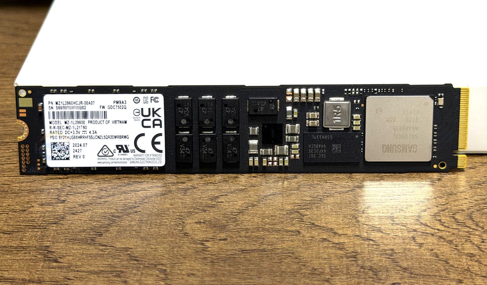 Samsung MZ-1L29600 PM9A3 960GB MZ1L2960HCJR-00A07 M.2 22110 PCIe Gen4 SSD New
