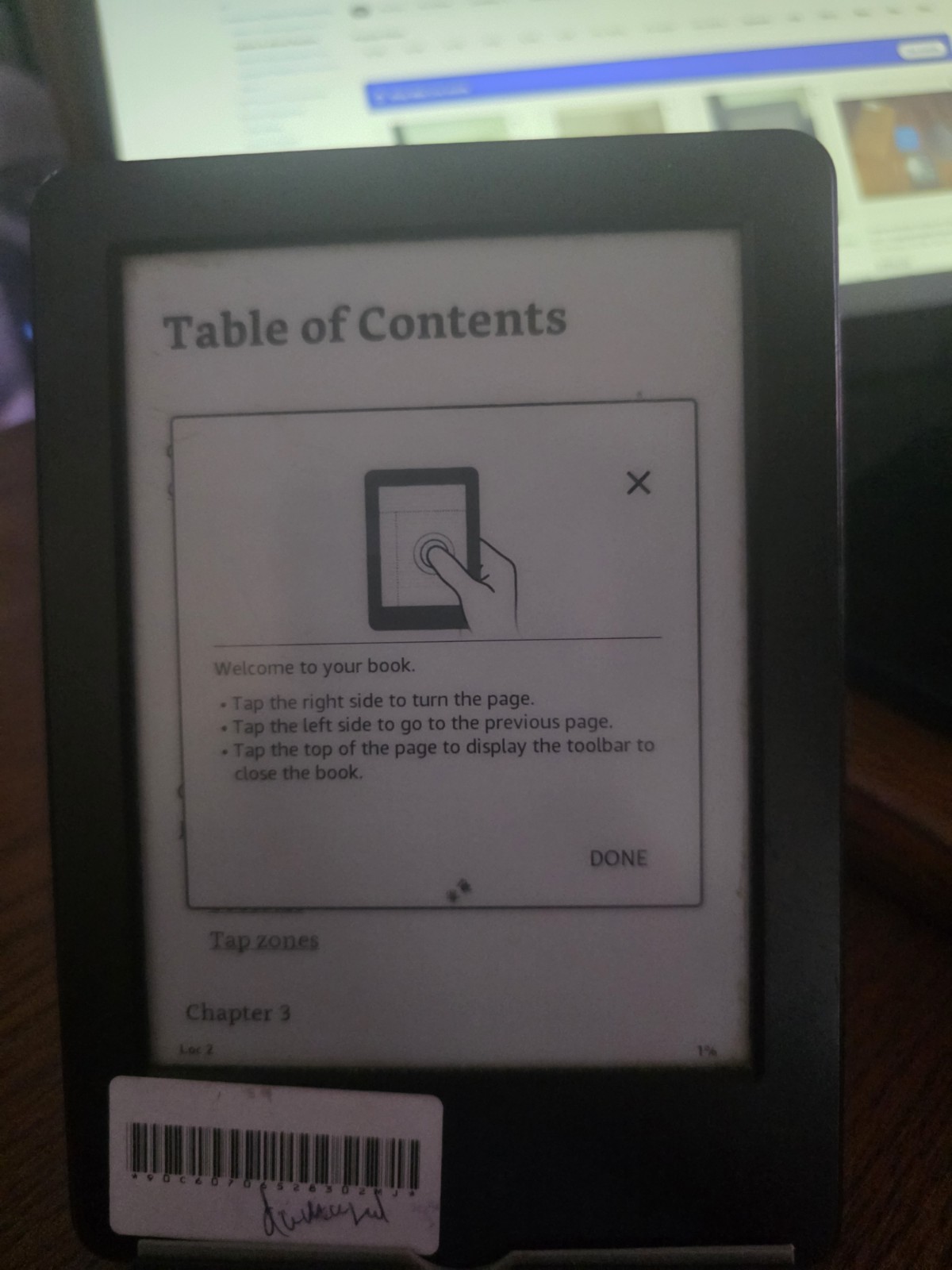 Amazon Kindle Basic, 7th Gen, 6 inch, Grade C Spot On Screen Black, WP63GW #249