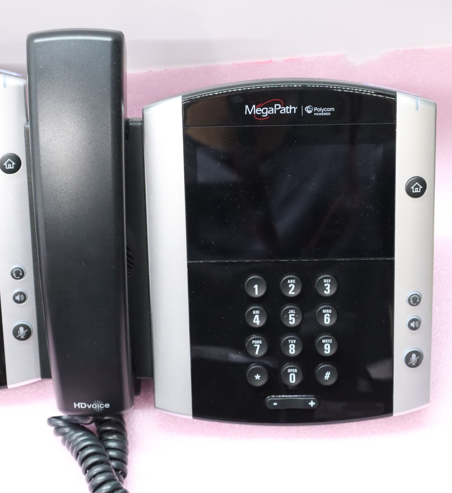 Lot-25 Polycom VVX 600 MegaPath VoIP Business IP Phone 2201-44600-001 w/ Handset