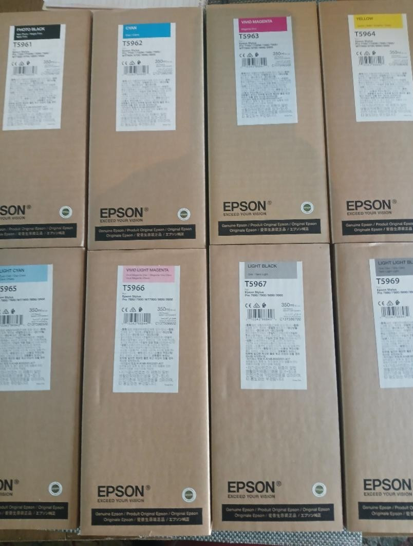 2021-22 Set 8 New Sealed Genuine Epson Inks T5961-T5964-T5969 PRO 7890 7900 9900