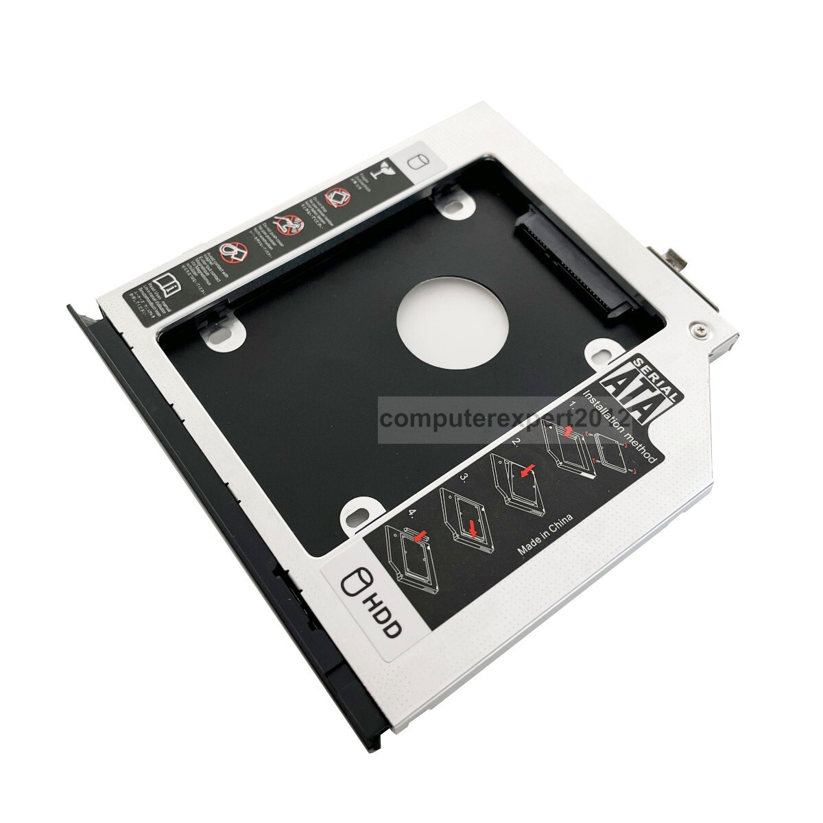 with Bezel Faceplate 2nd HDD SSD Hard Drive Caddy for HP EliteBook 2560p 2570p