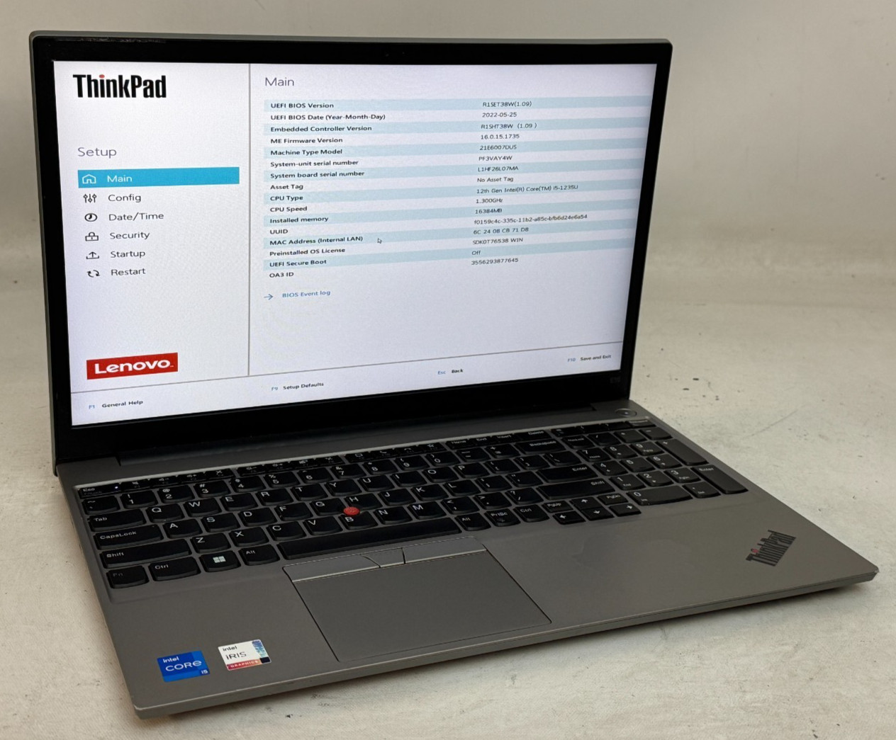 Lenovo ThinkPad E15 Gen 4 15.6" (i5-1235u - 16GB RAM - 256GB SSD - Win11Home)
