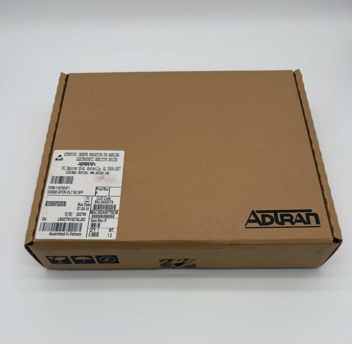 Adtran TA5000 GPON OLT 8X SFP - 1187503F1 - NEW / SEALED
