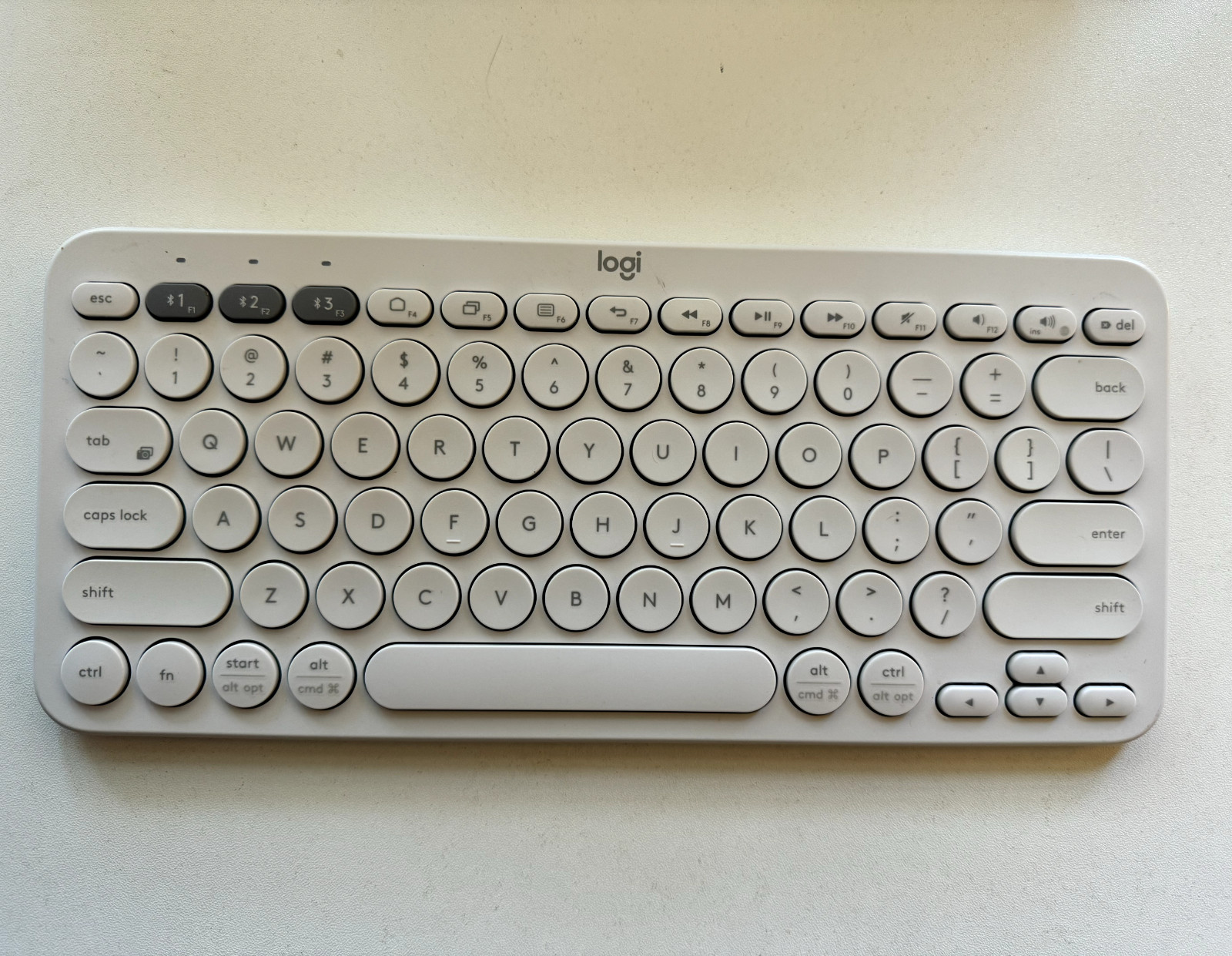Logitech K380 Bluetooth Keyboard for Mac - Off-White, English
