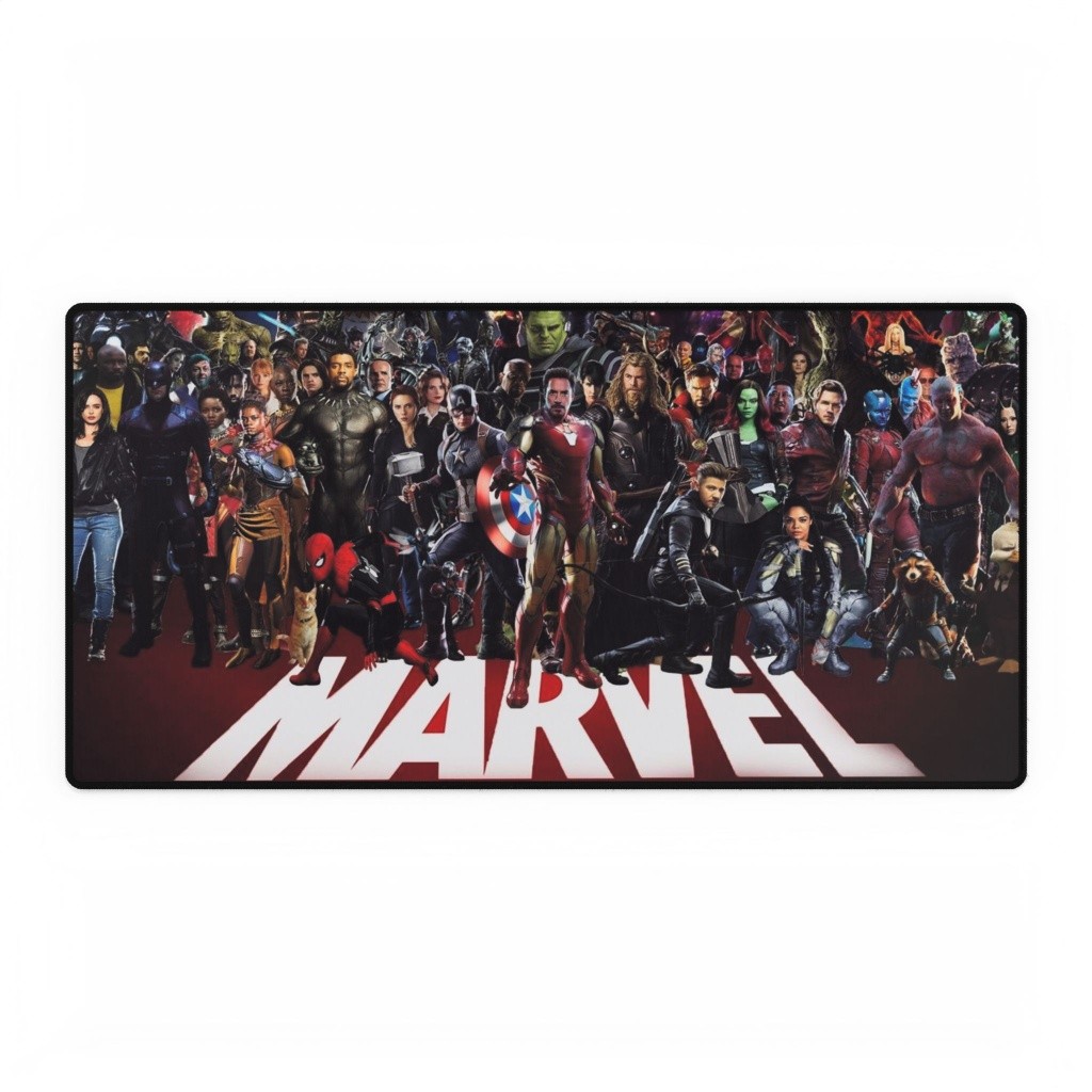 Marvel Studios Cinematic Universe Heroes Ensemble White Logo Mouse Pad Desk Mats