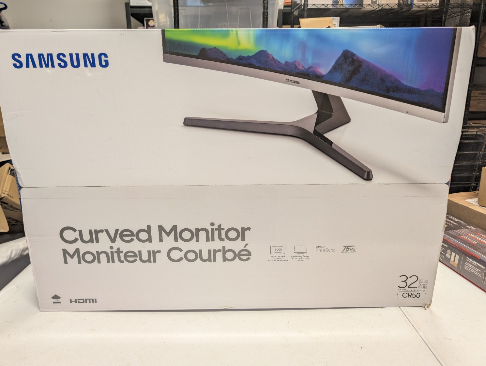 New, Samsung 32" CR50 FHD LED 1080p Curved Monitor 75Hz 4ms FreeSync