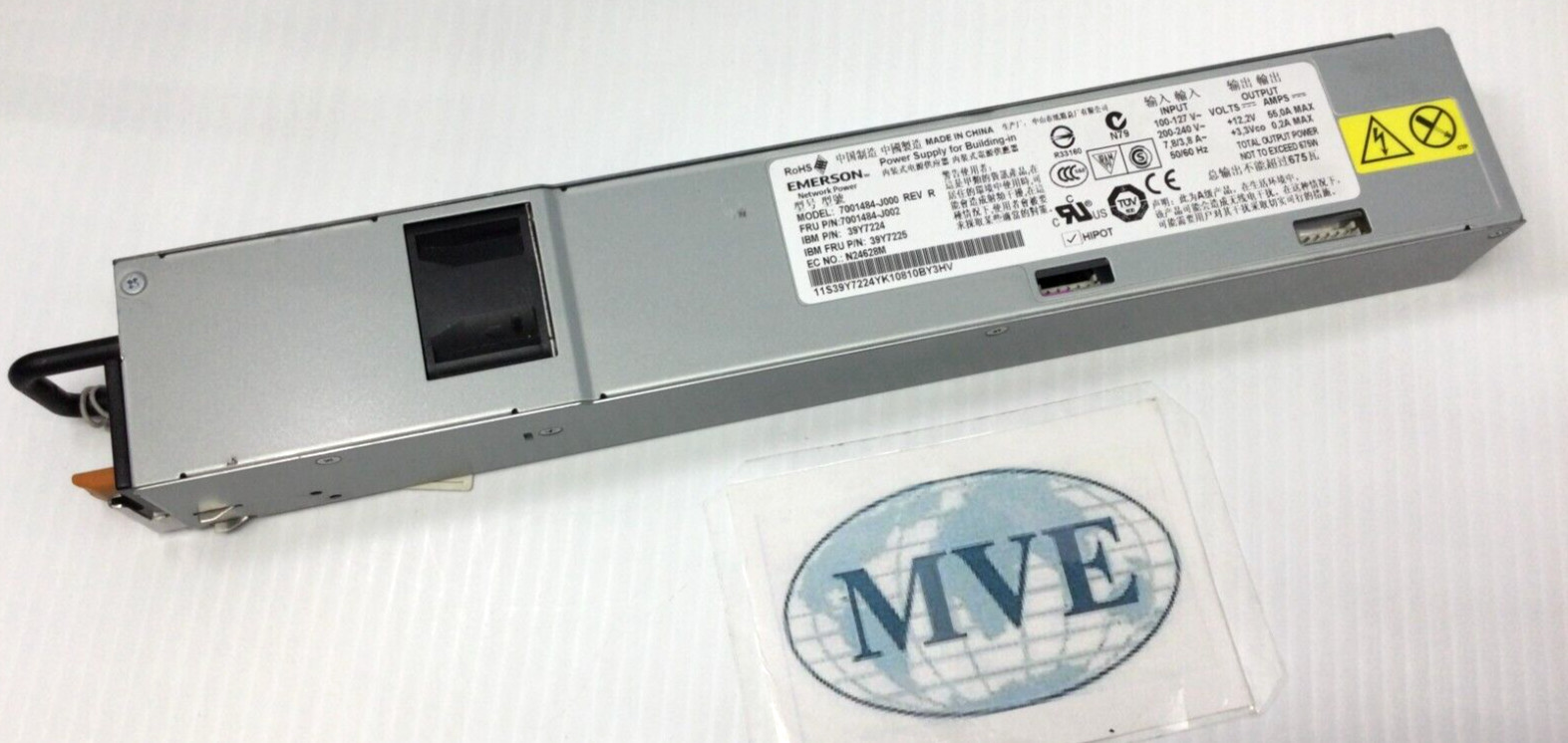 IBM EMERSON 39Y7225 39Y7224 7001484-J002 7001484-J000 675W POWER SUPPLY