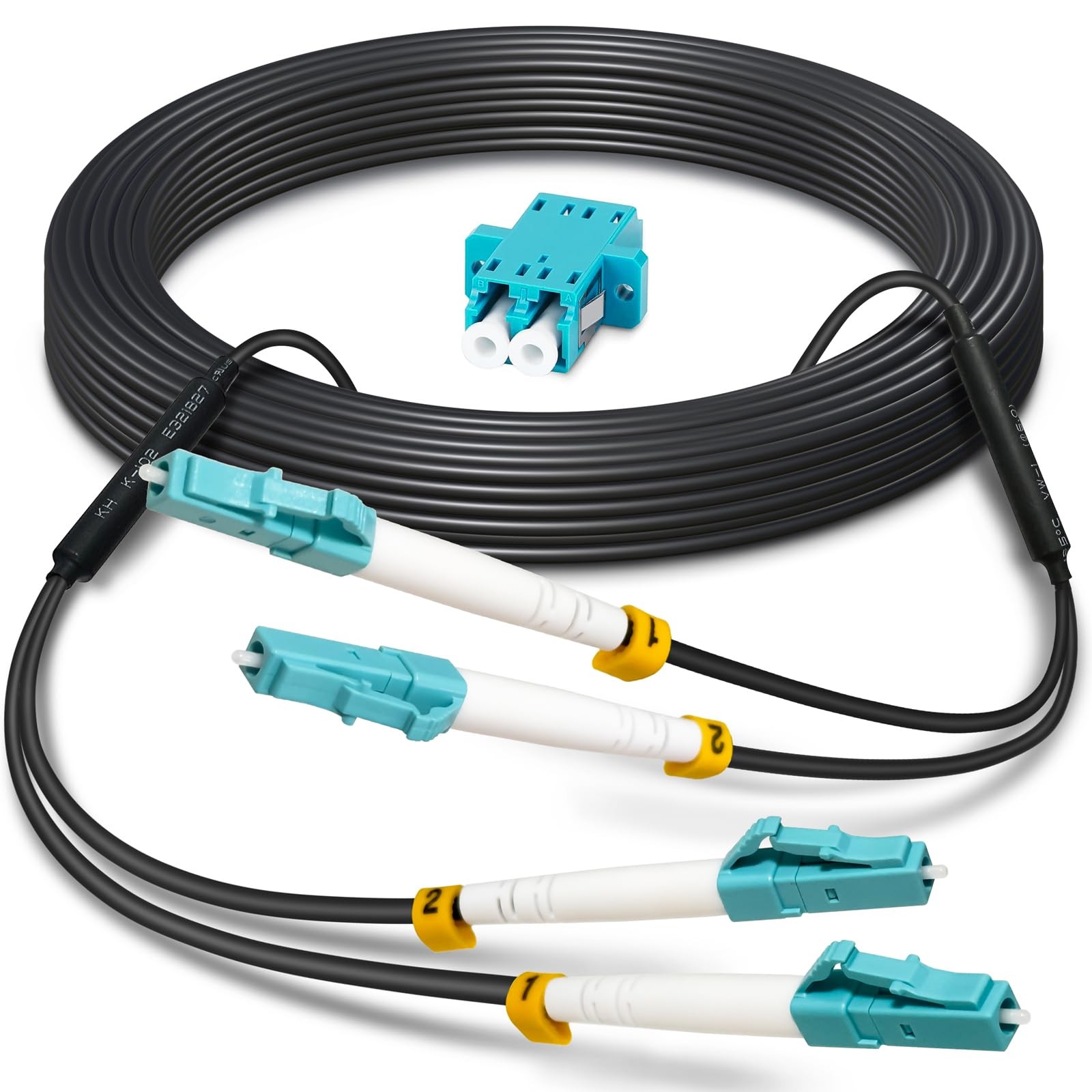 YUTIANHOME 8 Meters Armored Fiber Patch Cable OM3, LC to LC Fiber Optic Cable...