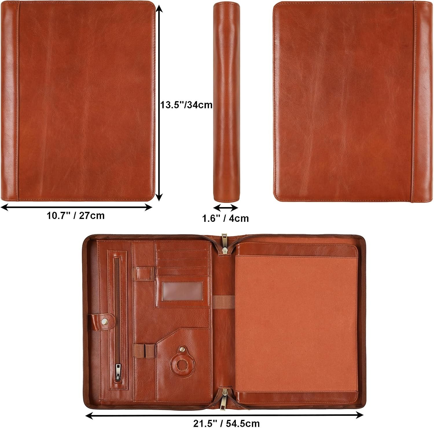 Leather Portfolio for 13-in iPad Pro M4/M5 & 13-in iPad Air M2/M3, Leather...