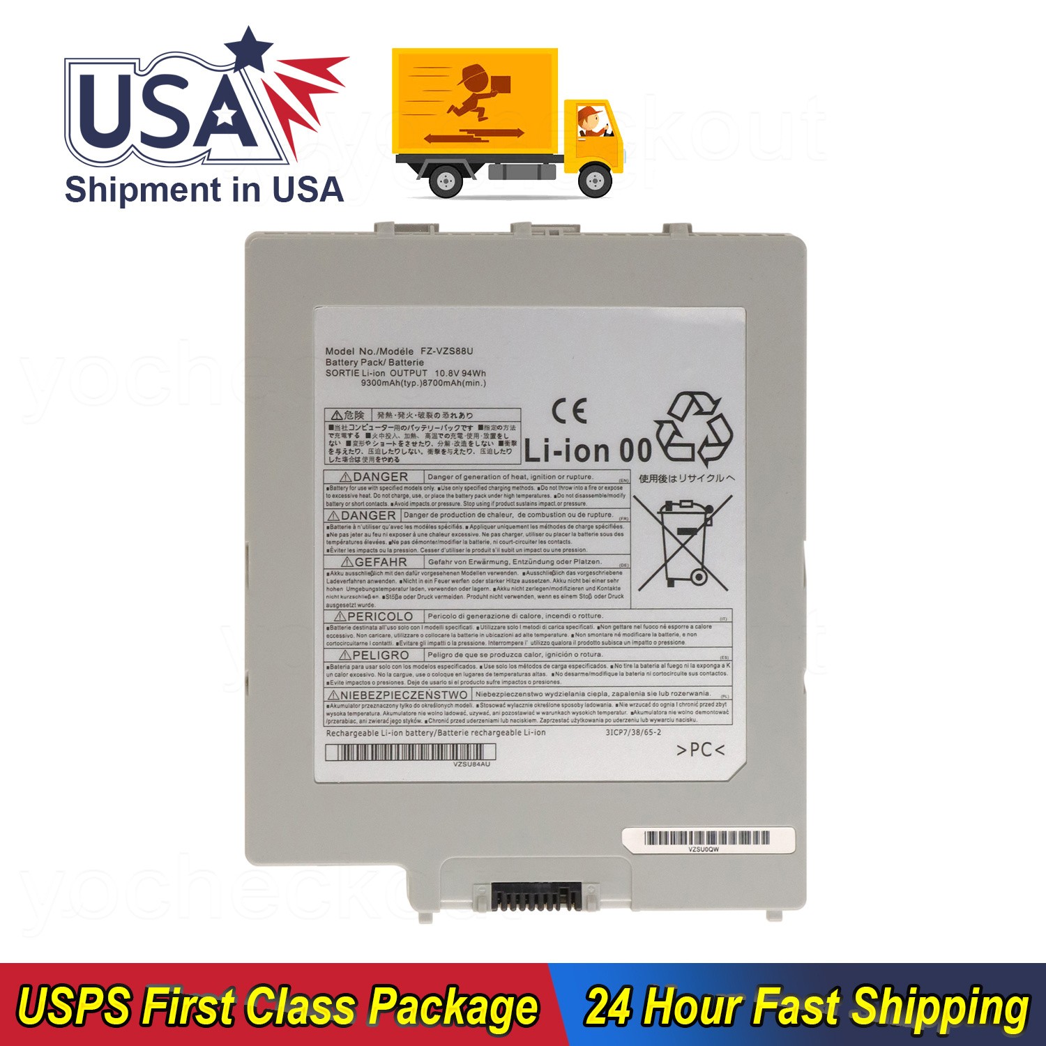 94Wh 10.8V New Battery For Panasonic Toughpad FZ-VZSU84AU FZ-VZSU84K FZ-VZSU89U