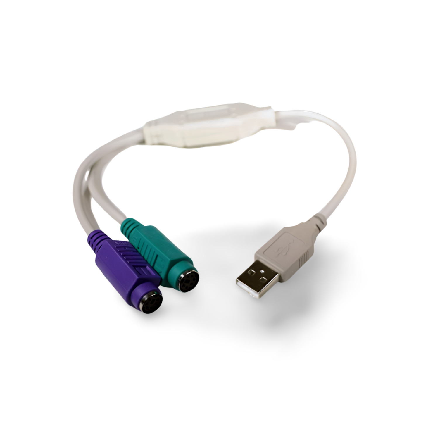 6in USB to PS2 Keyboard and Mouse - Beige