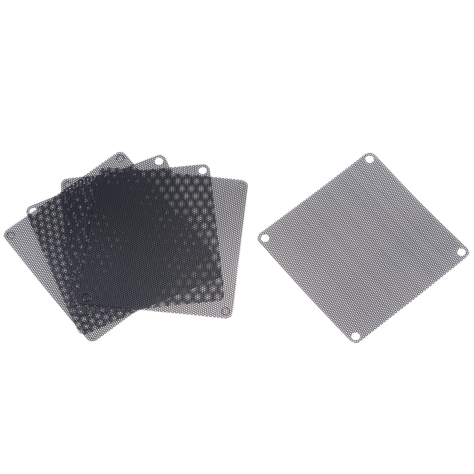 PC Dust Fan Screen with Screws for Cooling Dustproof Case Cover PVC 90mm 5pcs