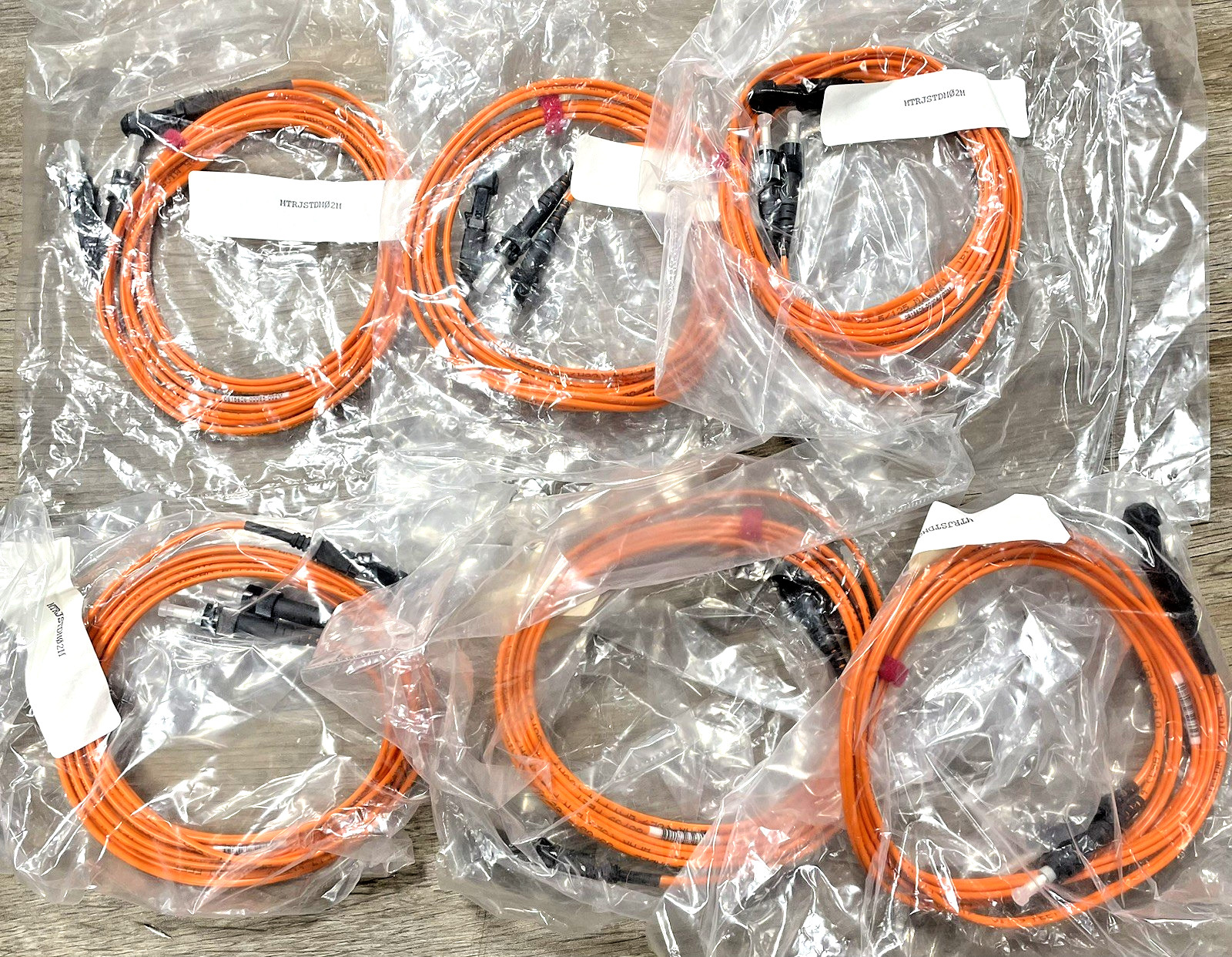 Lot of 6 Siecor Optical Cable 03/00-62.5/125 Micron 4 Foot New in Package