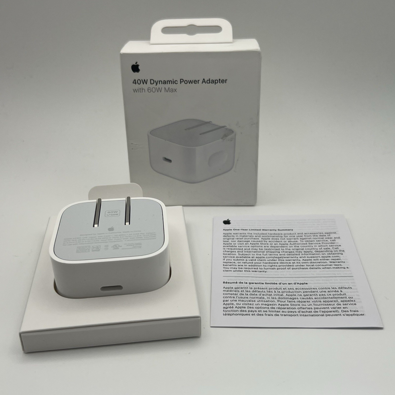 Genuine Apple 40W Dynamic Power Adapter 60W Max USB-C Charger Used OEM
