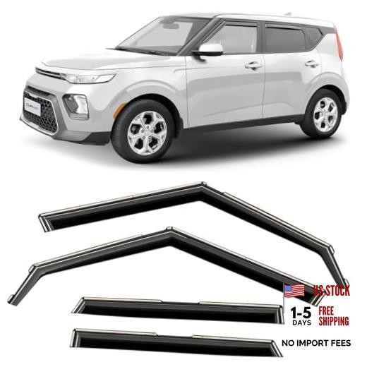 in-Channel Incredibly Durable Rain Guards for Kia Soul 2020 For Soul 20-26