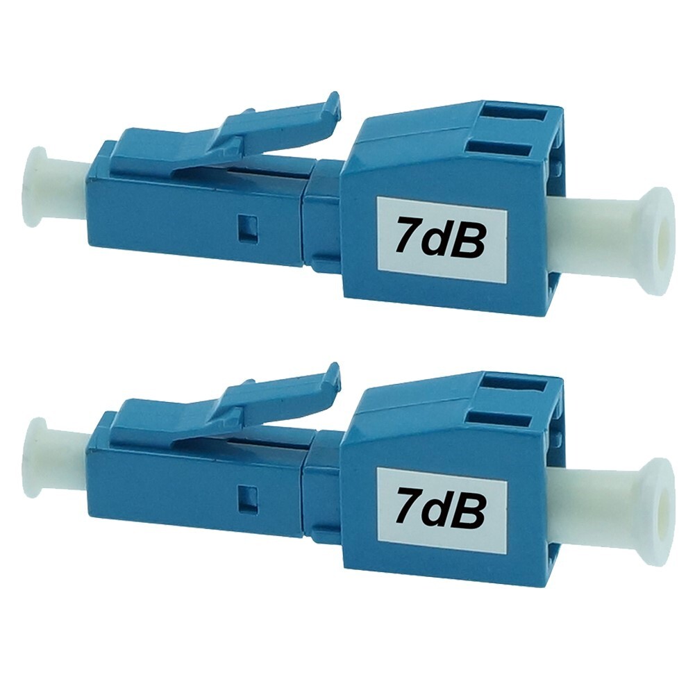 2x 7dB LC/UPC Connector Fiber Optic Optical Attenuator Plug-in Type Single Mode