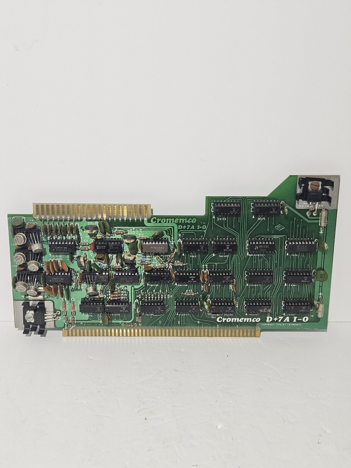Vintage Cromemco D+7A I/O S-100 Bus Board 1976 Altair IMSAI System Card Untested