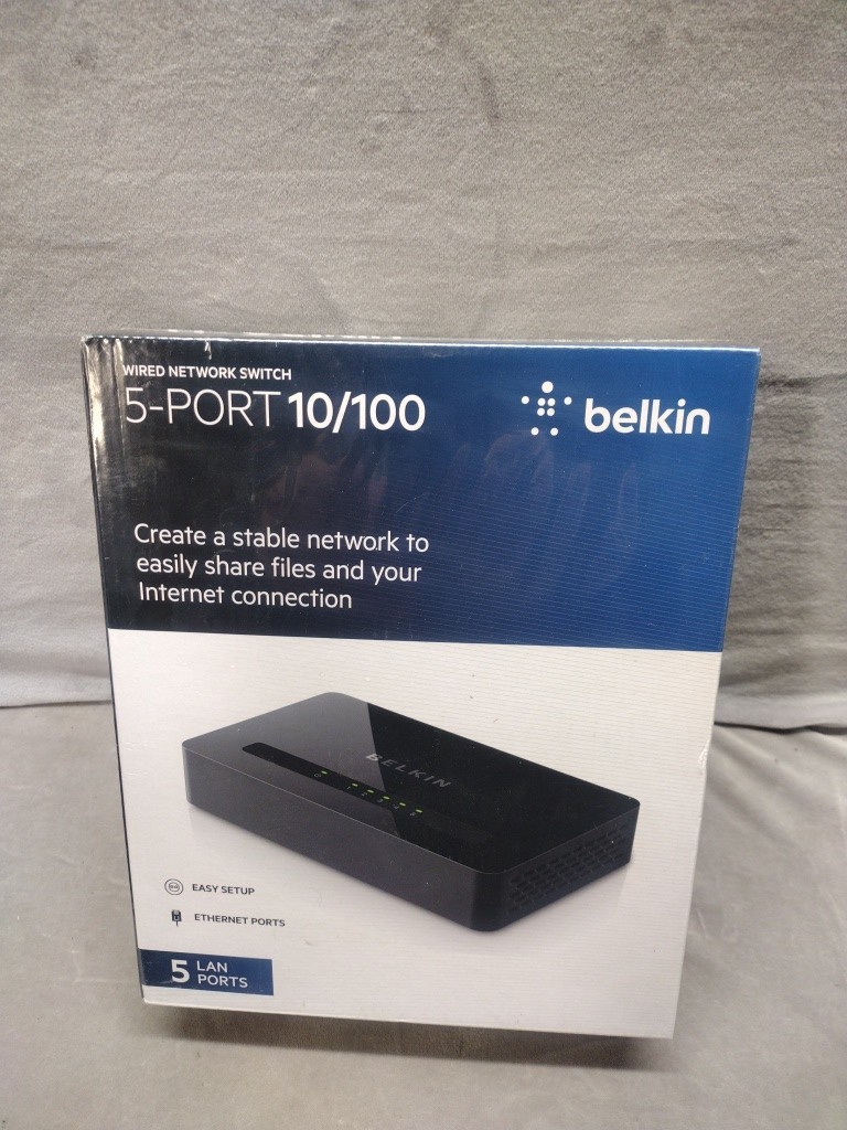 Belkin 5-Port 10/100  Wired Network Switch | Brand New