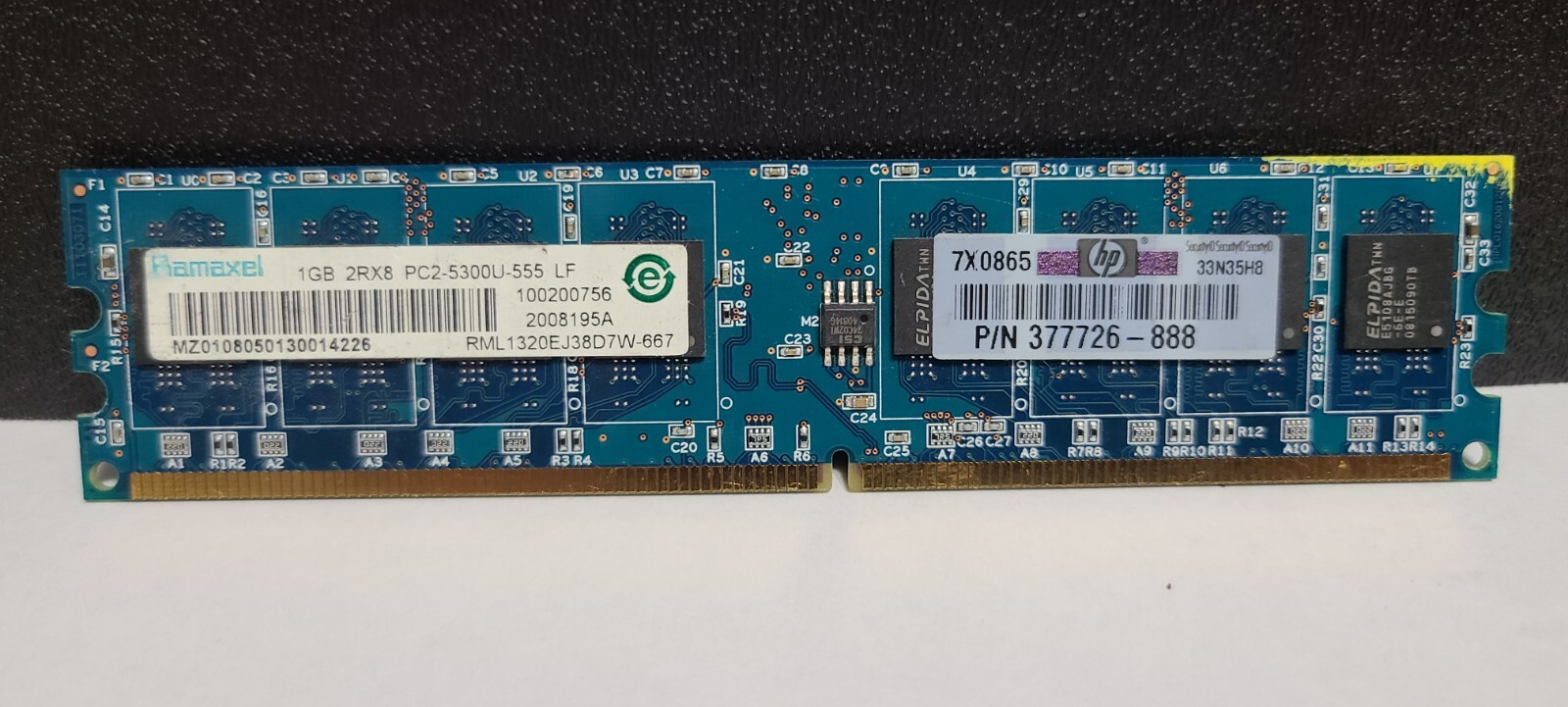 Ramaxel 1gb 2RX8 MEMORY HP 377726-888