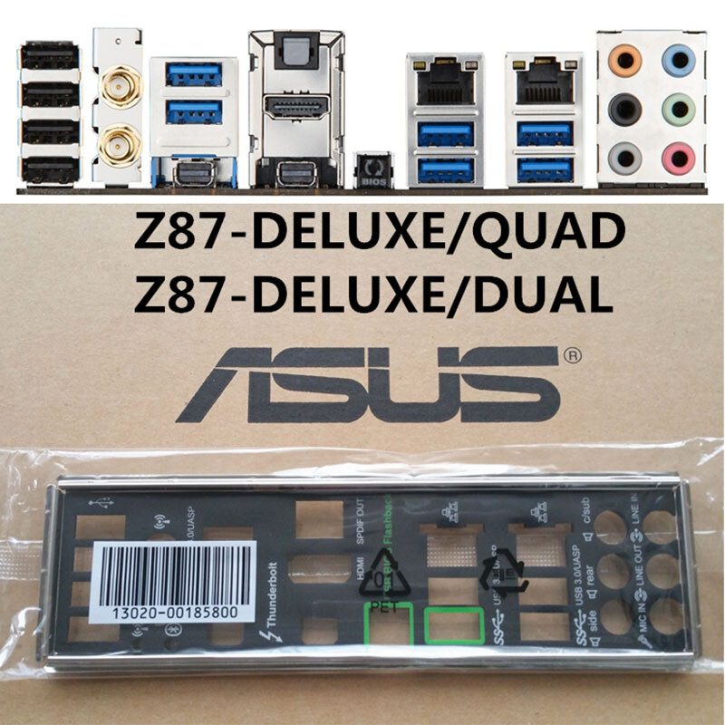 For ASUS Z87-DELUXE QUAD Z87-DELUXE DUAL I/O SHIELD Backplate
