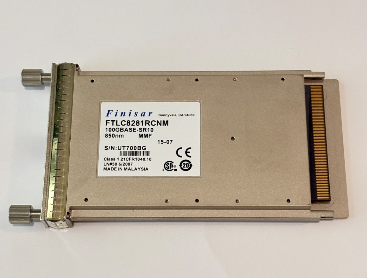 Genuine Finisar FTLC8281RCNM CFP-100GBASE-SR10 103.1Gb/s 150m OM4 MMF MPO/MTP24