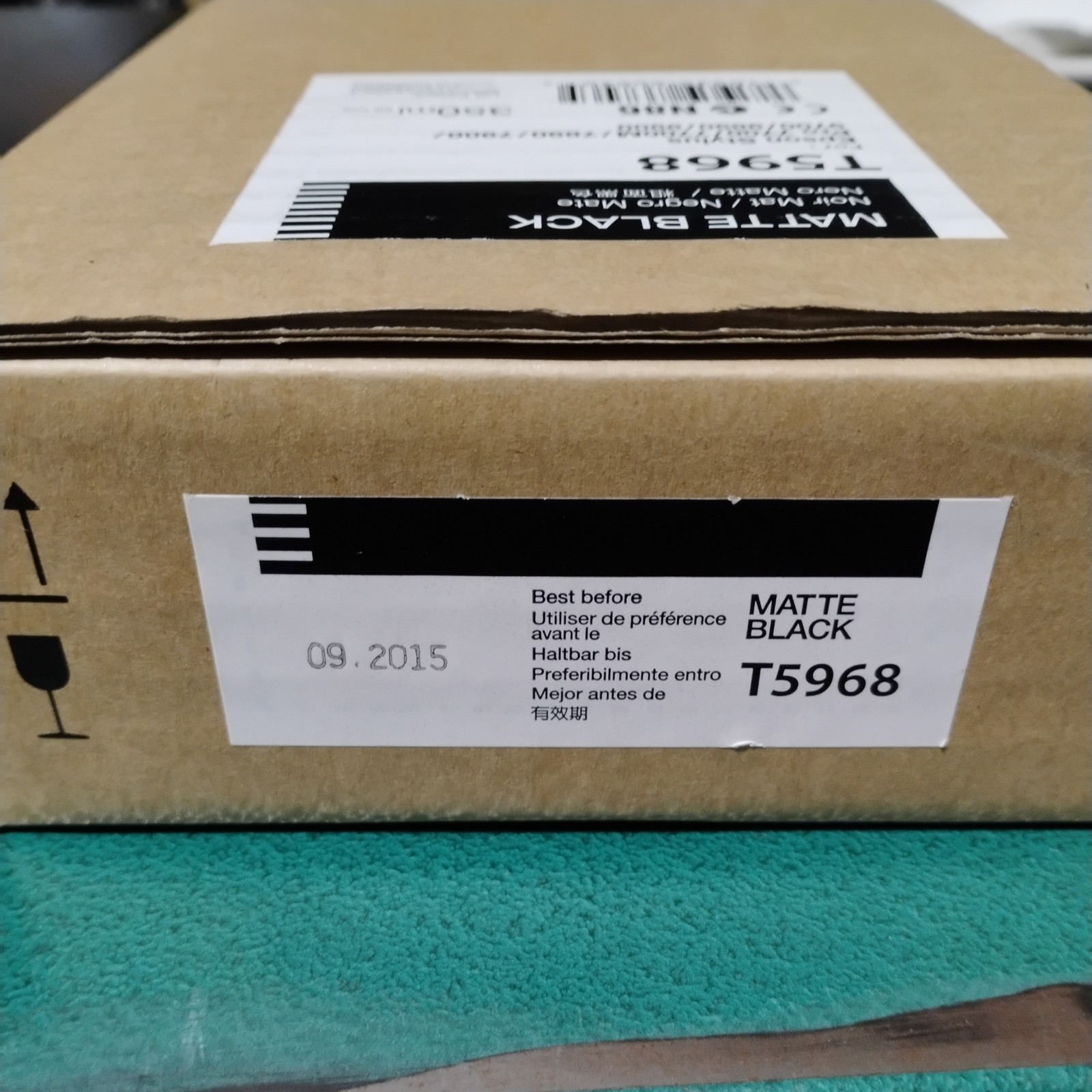 9/15-Genuine Epson Matte Black 350ml T5957 Stylus 7700, 7890, 7900, 9890, 9900