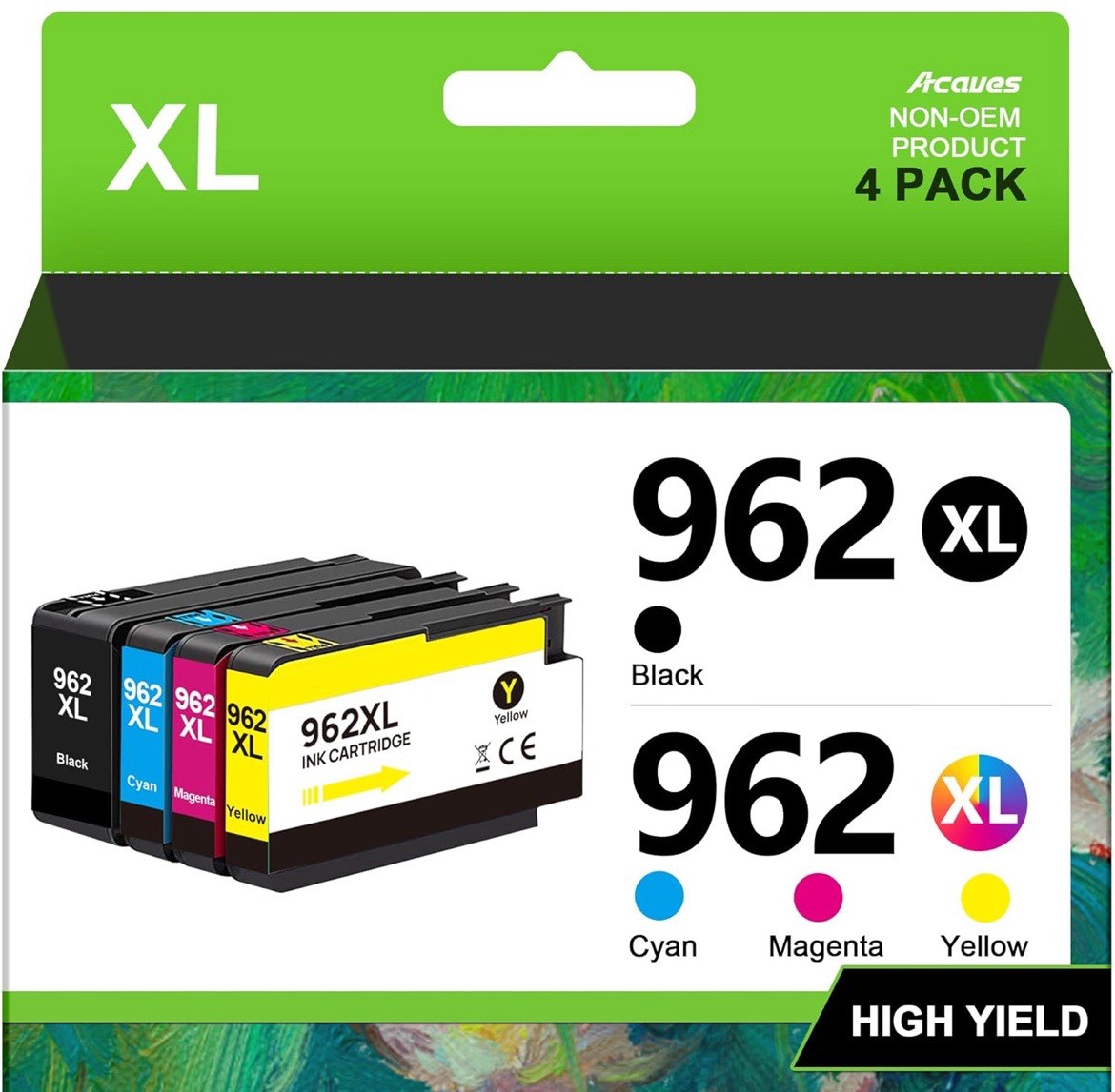 HP 962XL Black and Color Combo Pack Ink Cartridges