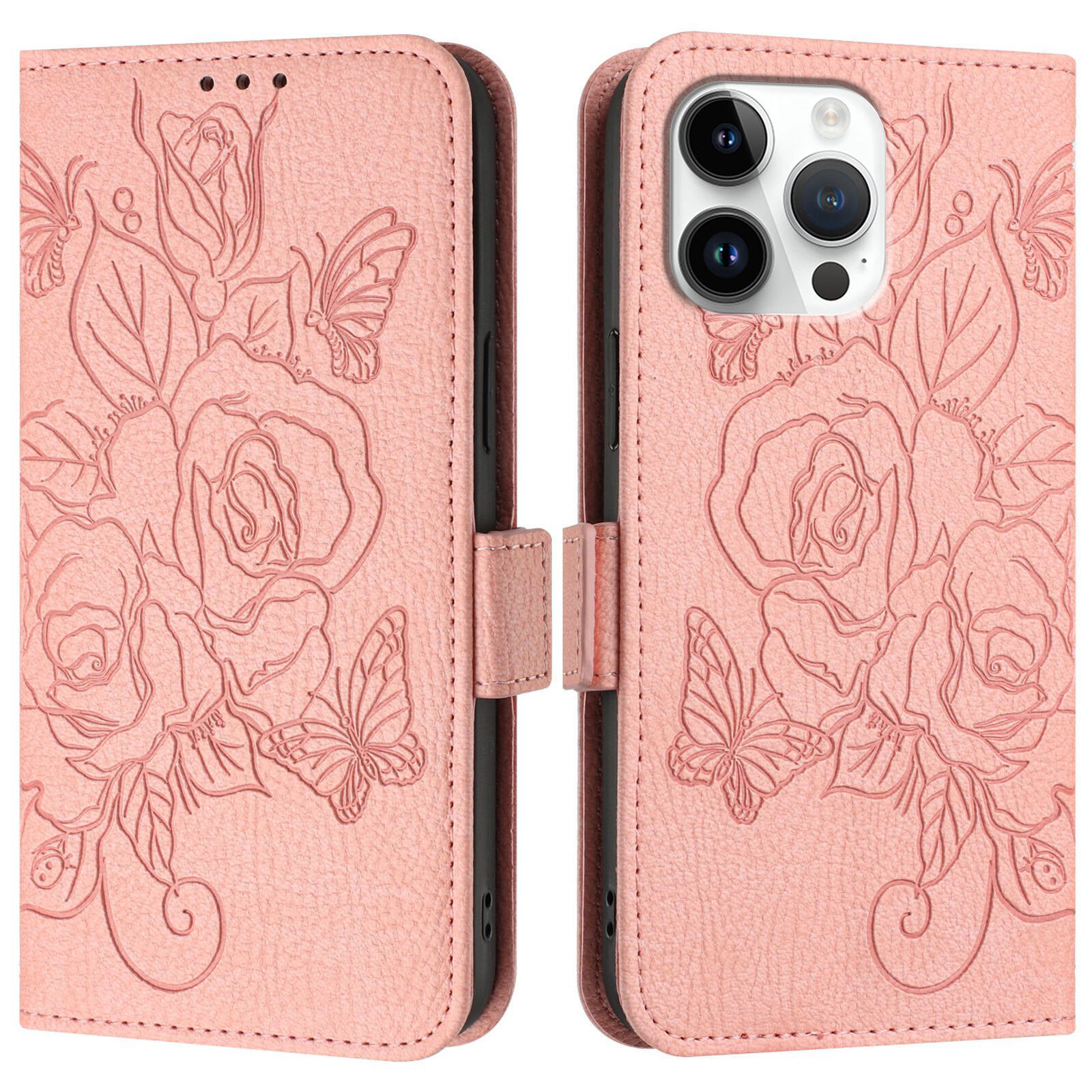 Leather Rose Wallet Cover Case For Xiaomi POCO X6 X5 X3 M6 F6 Pro Redmi 15C A7