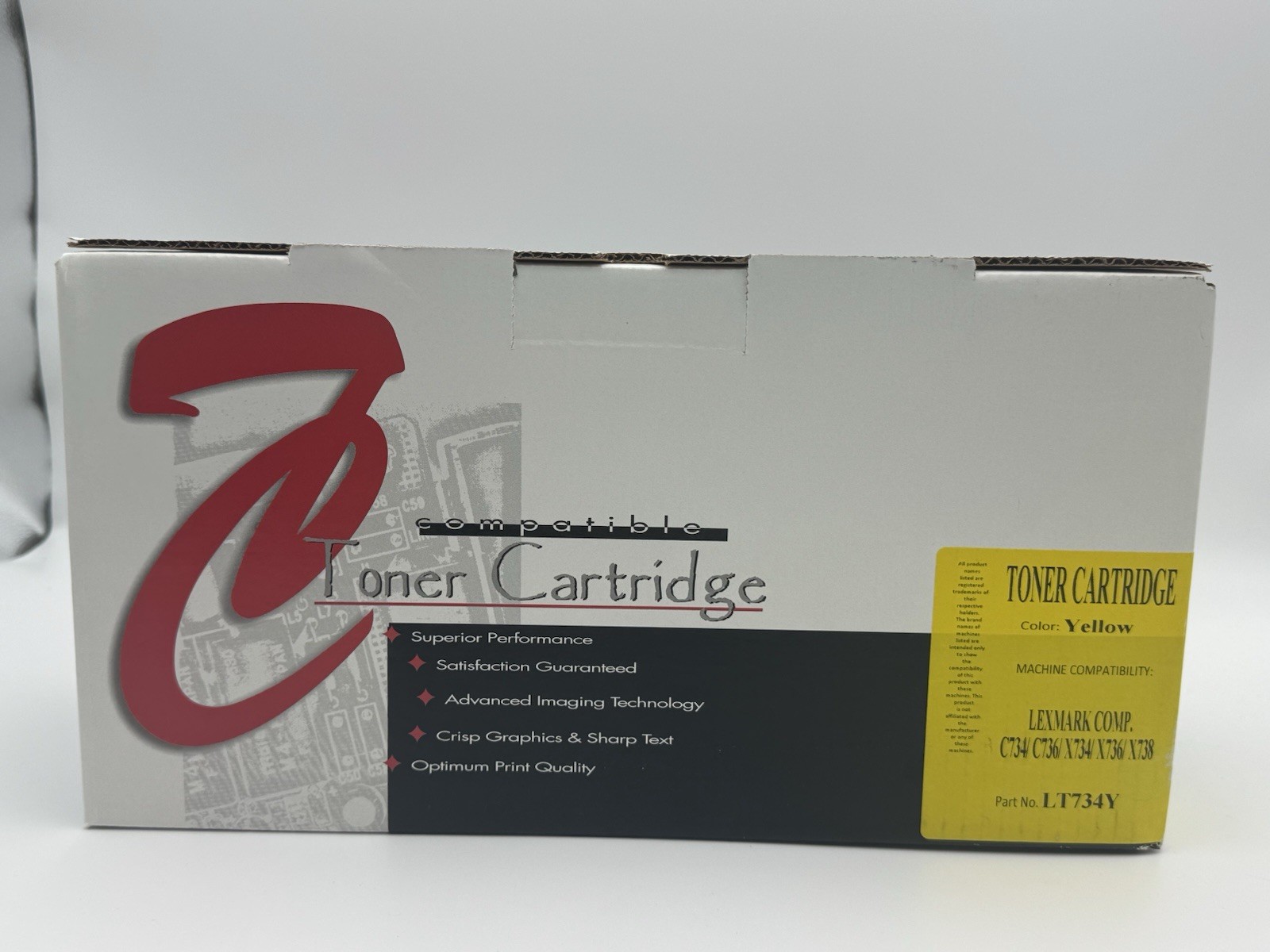 Compatible Lexmark C734, C736, X734, X736, X738 Yellow