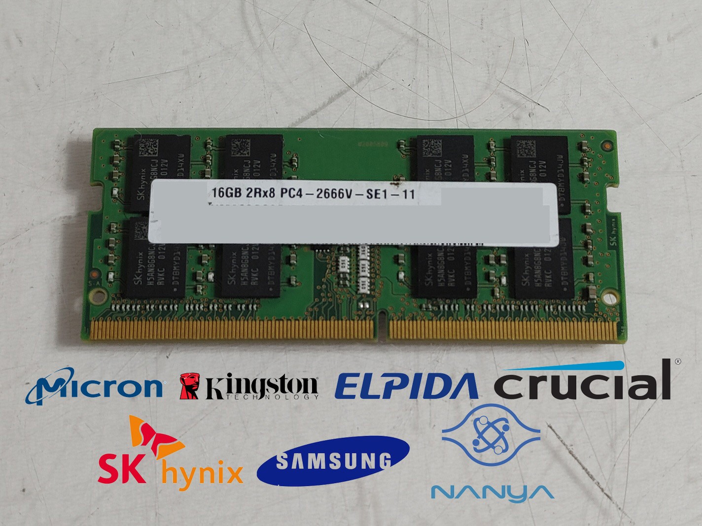 Major Brand 16 GB PC4-21300 (DDR4-2666) 2Rx8 DDR4 Laptop RAM
