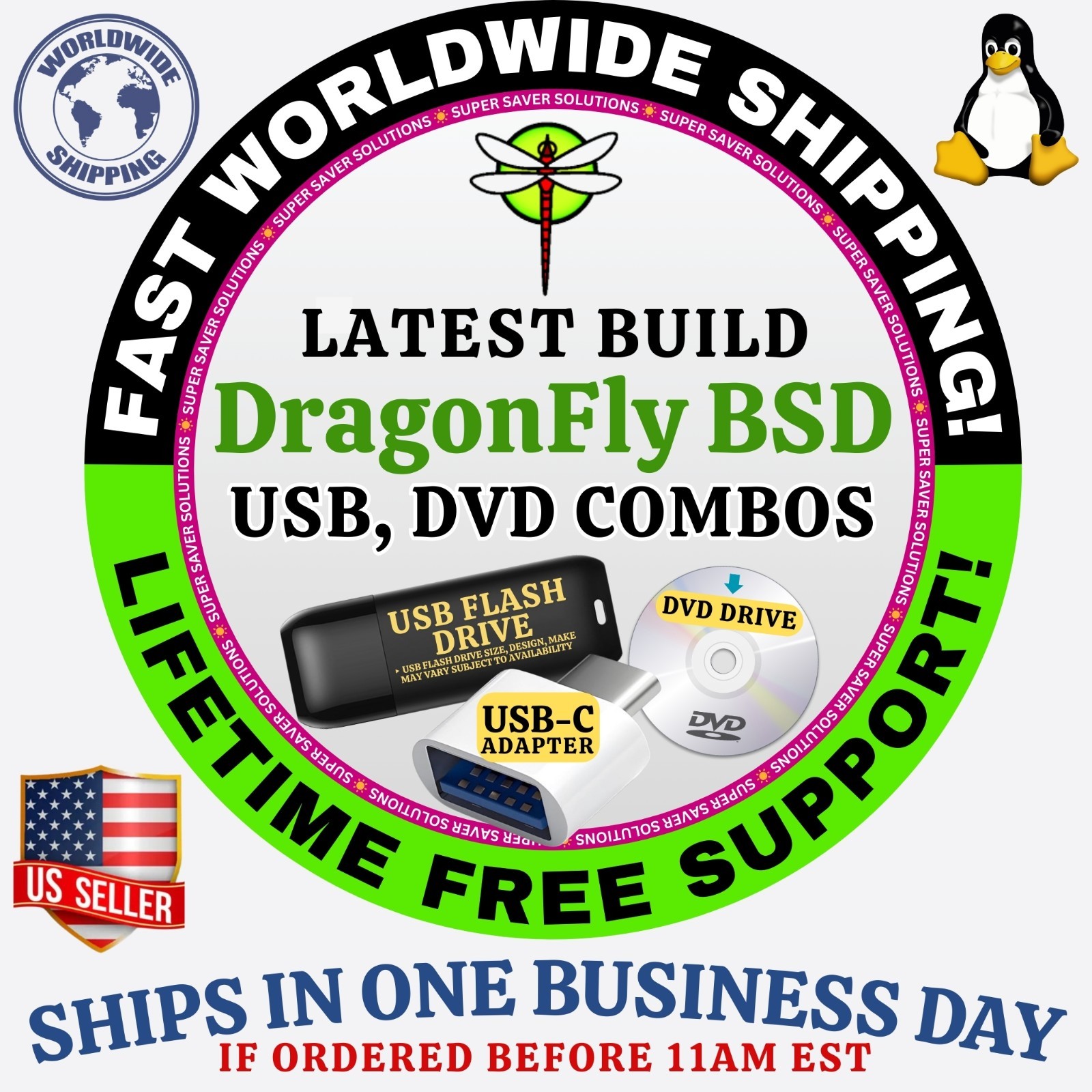 DragonFly BSD | ISO BUILD | DVD, USB + COMBOS | FAST SHIPPING