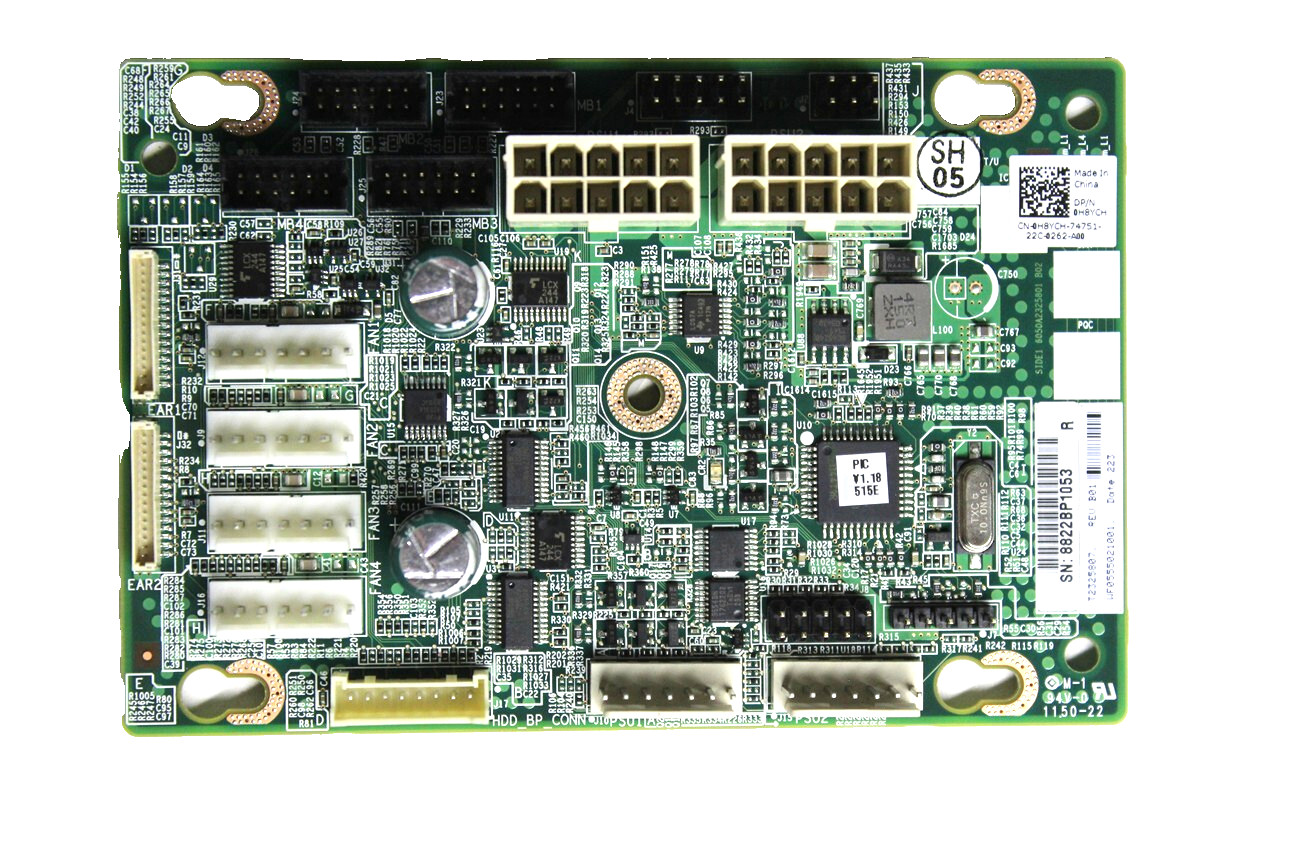 Dell CloudEdge C6105 PowerEdge C6145 Server Power Fan Controller Board H8YCH