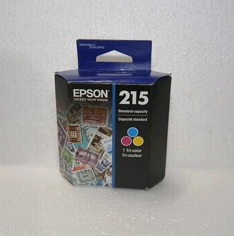 Genuine Epson 215 Standard Capacity Tri Color Ink Cartridge Exp 09/2021 NEW