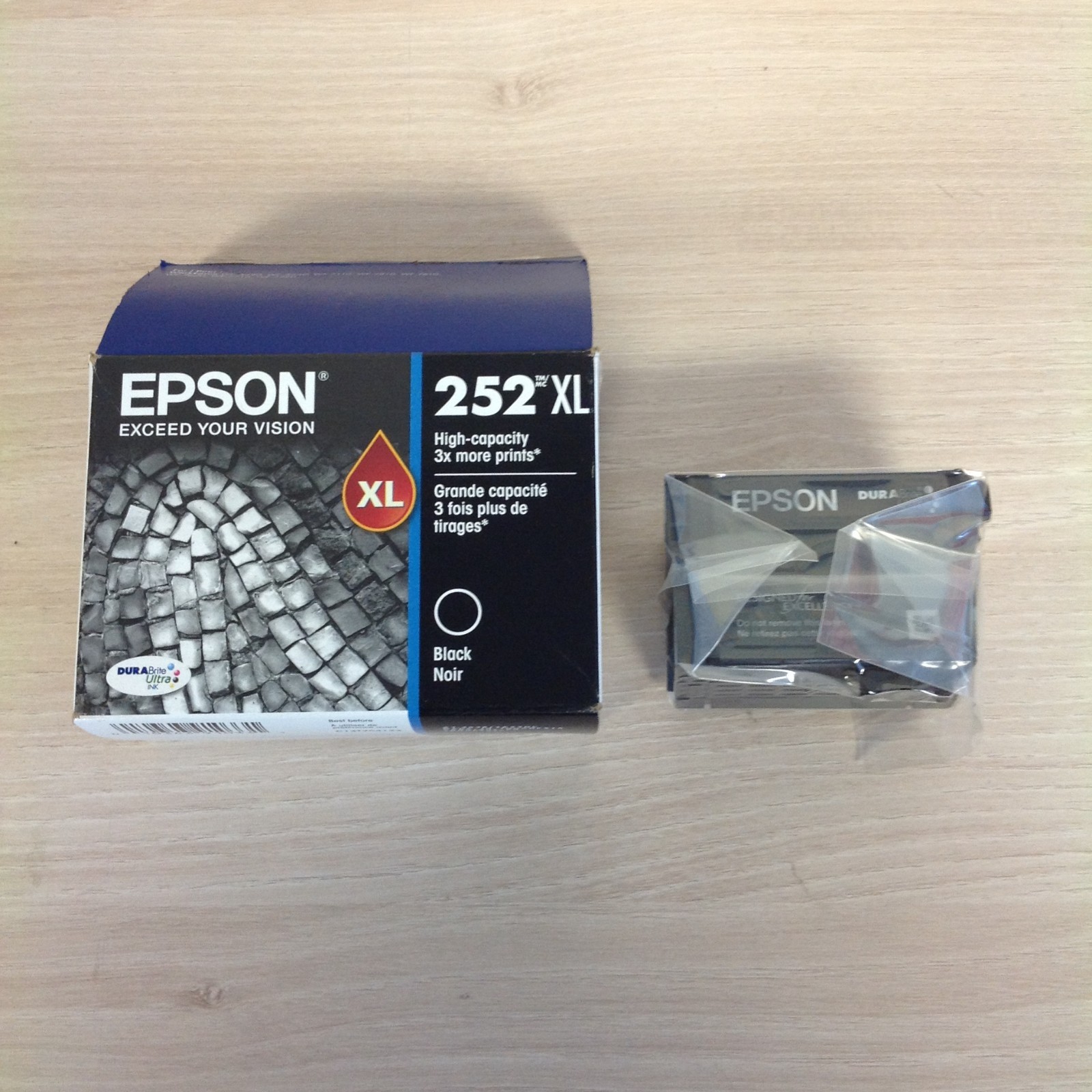 Genuine Epson 252XL High Capacity Black Ink Cartridge 252XL120-S Sealed 07/2026