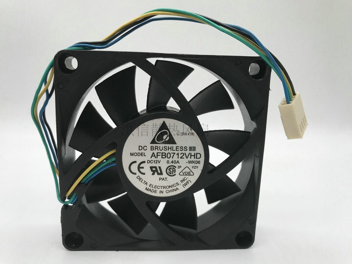 Delta 7020 AFB0712VHD DC12V 0.40A 7CM 4-wire cooling fan