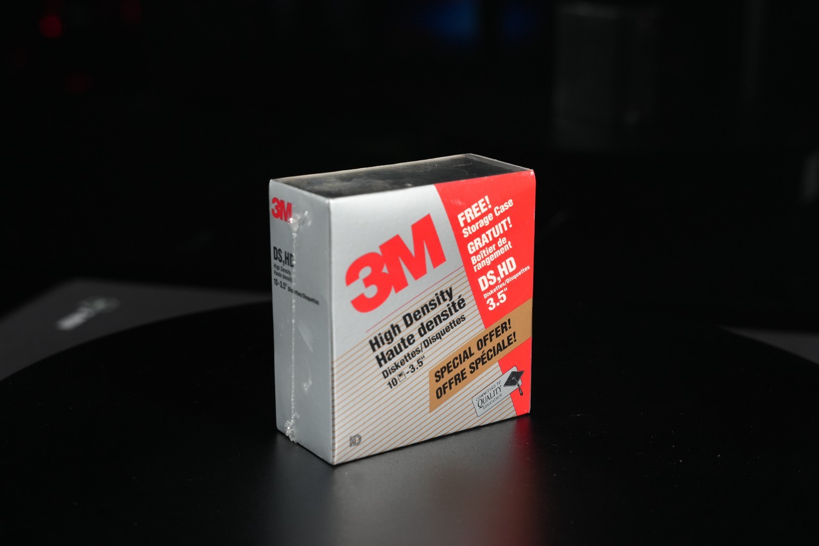 NOS Sealed 1989 3M High Density DS HD 3.5" Diskettes Box of 10 Floppy Disks