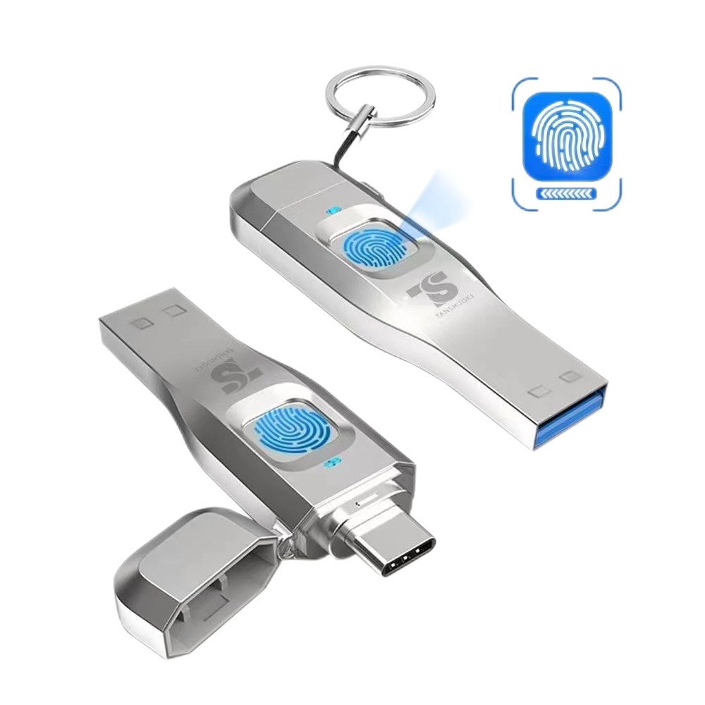 8-256GB Fingerprint Encryption Secure Unlock USB 3.0 Data Storage Flash Drive