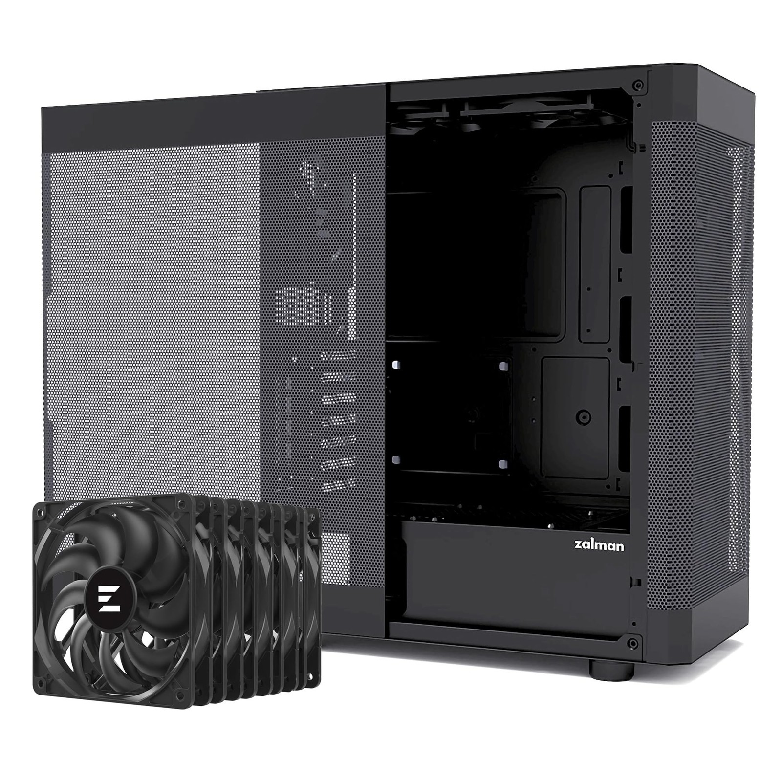 Zalman i4 ATX Mid-Tower Desktop PC Case, 6X Preinstalled Fans, High Airflow