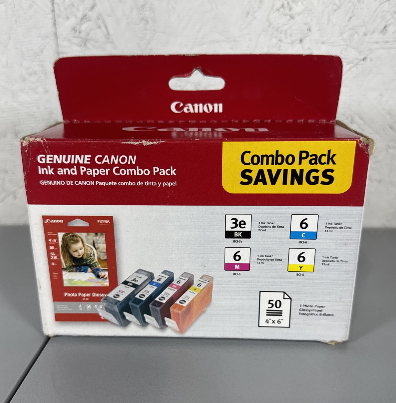 Canon BCI-3E/BCI-6 Photo Paper Combo Pack Ink Cartridges