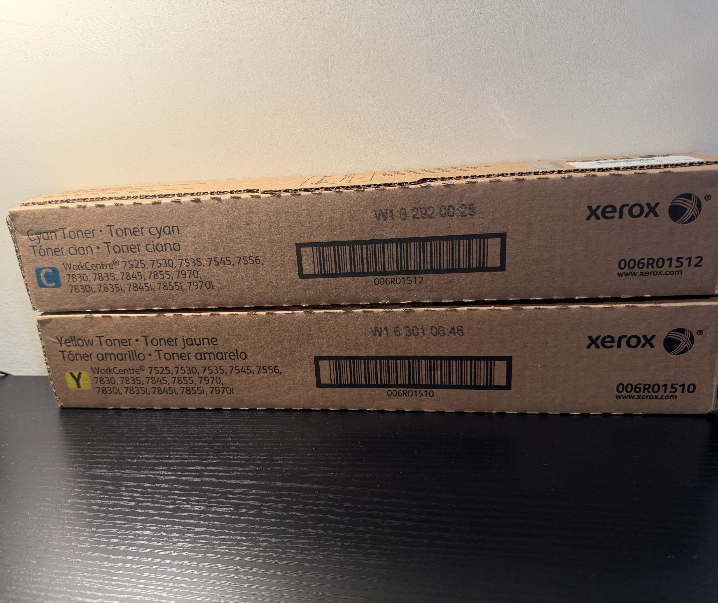 Xerox Genuine C/Y Toner 2 PACK 006R01510-006R01512 CYAN & YELLOW