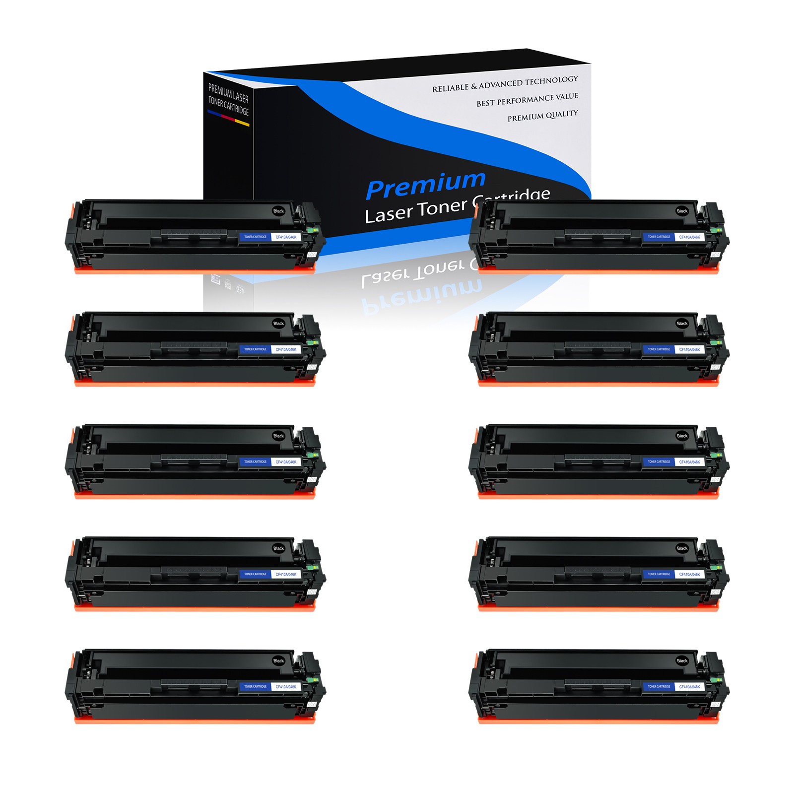 10PK Black CF410A Toner Cartridge For HP Color LaserJet Pro MFP M477DW M477FDN