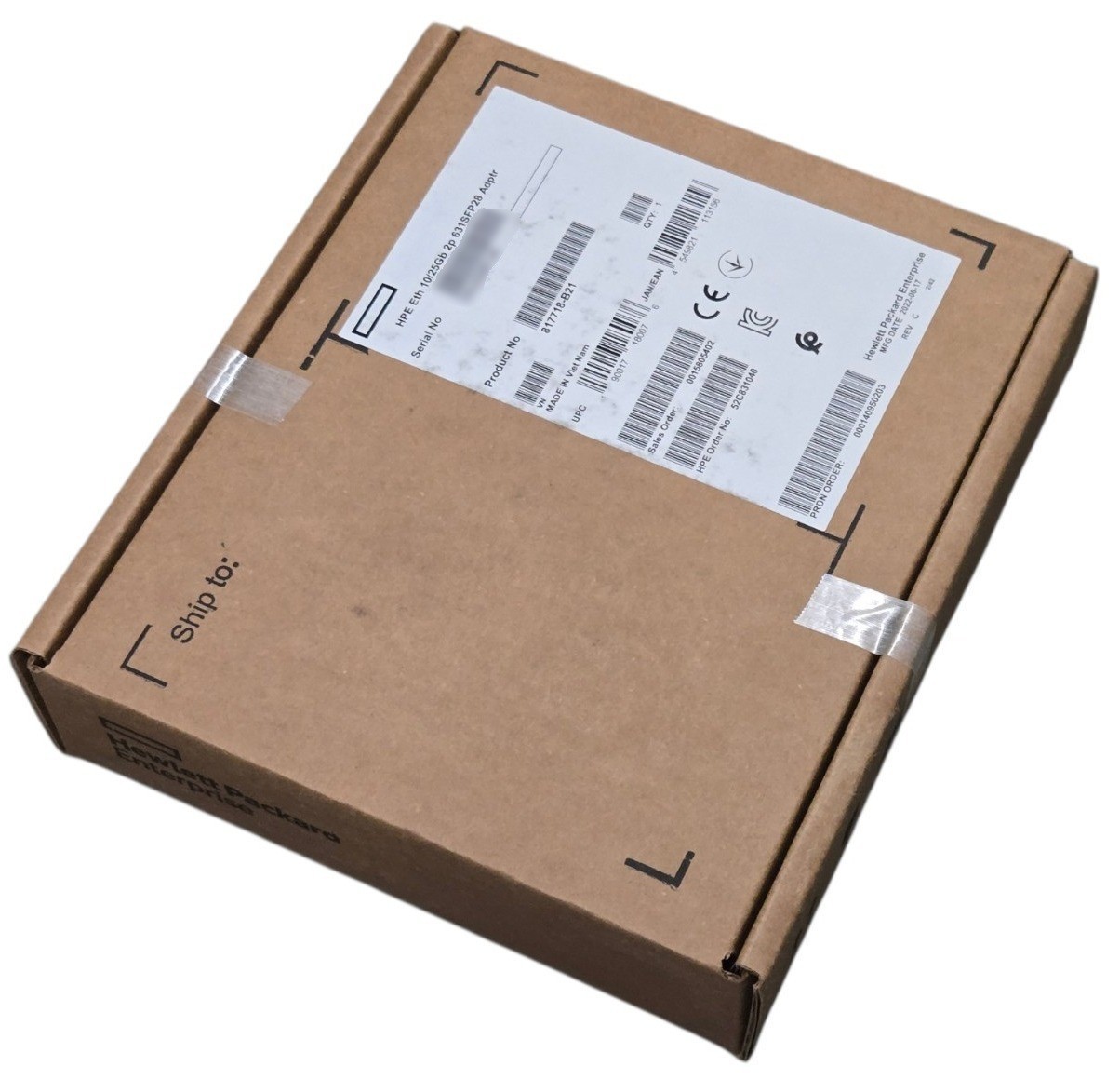 NEW Sealed HPE Ethernet 10/25Gb 2-port 631SFP28 Adapter 840130-001 817718-B21