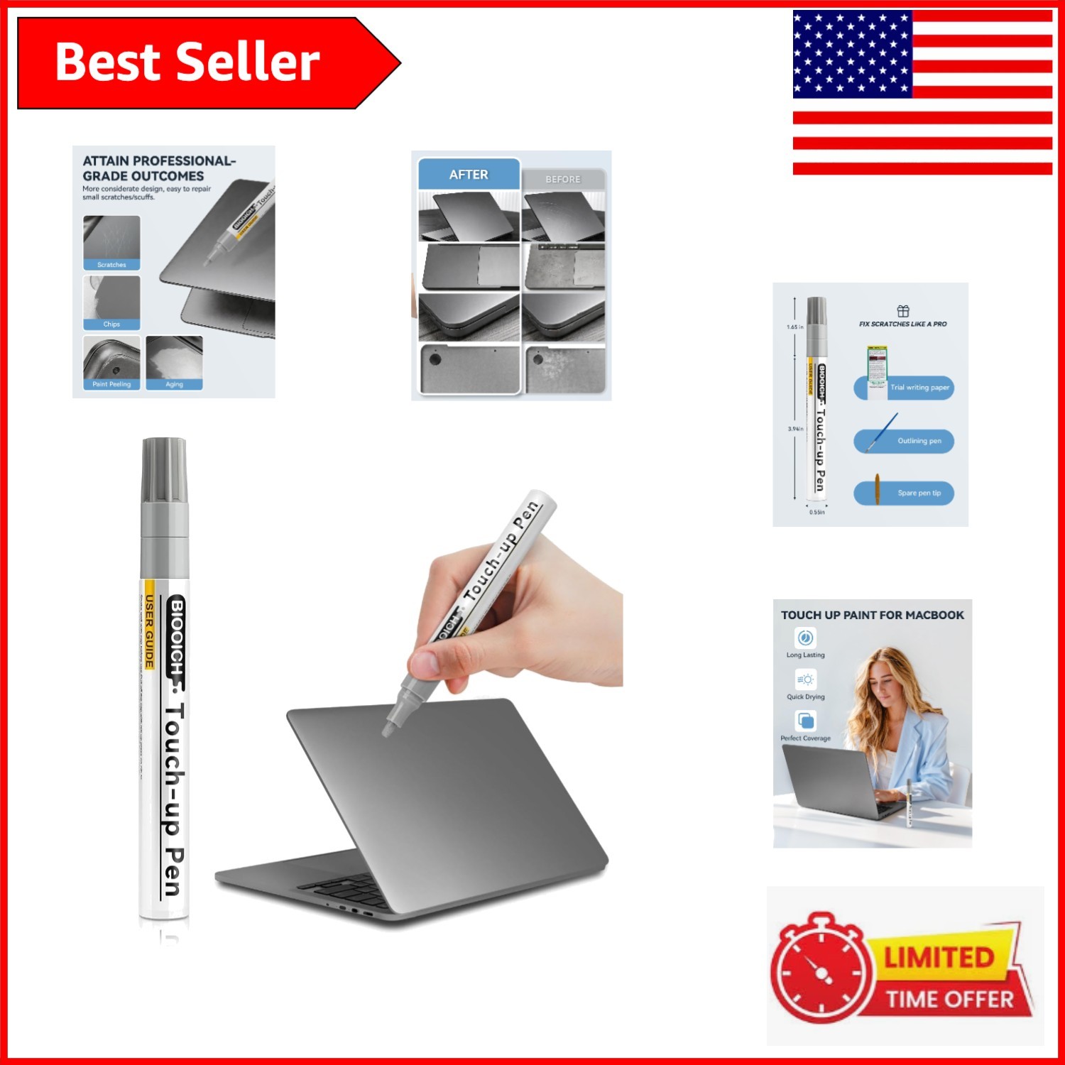 Touch Up Paint Pen for Pro/Air - Exact Color Match, Chip Resistant & UV Safe