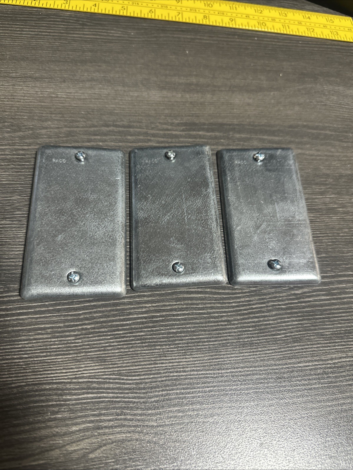 Raco 860 Blank Box Cover Face Plate Galvanized LOT OF 3