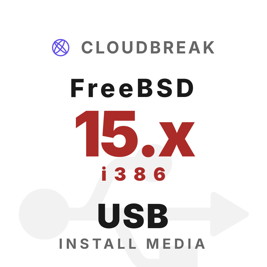 FreeBSD 15.x i386 Bootable/Live Install USB NEW