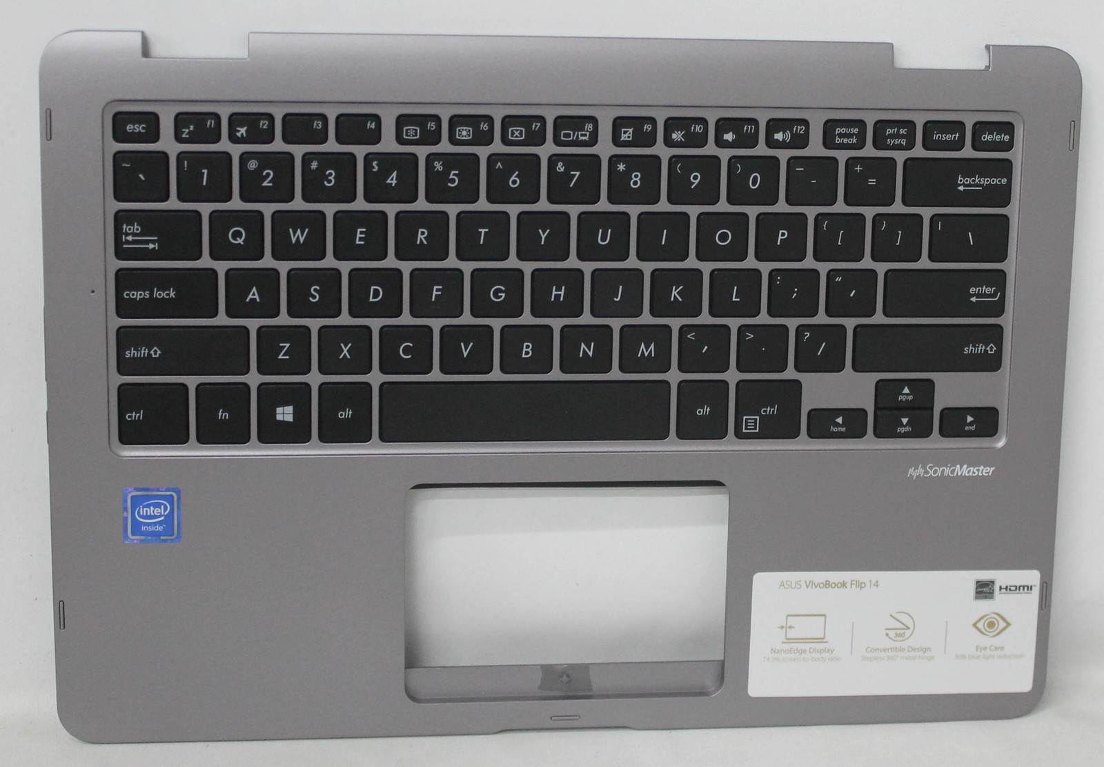 90NB0IV1-R31US1 Asus Palmrest Top Cover W/Keyboard Module/As TP401NA "GRADE A"